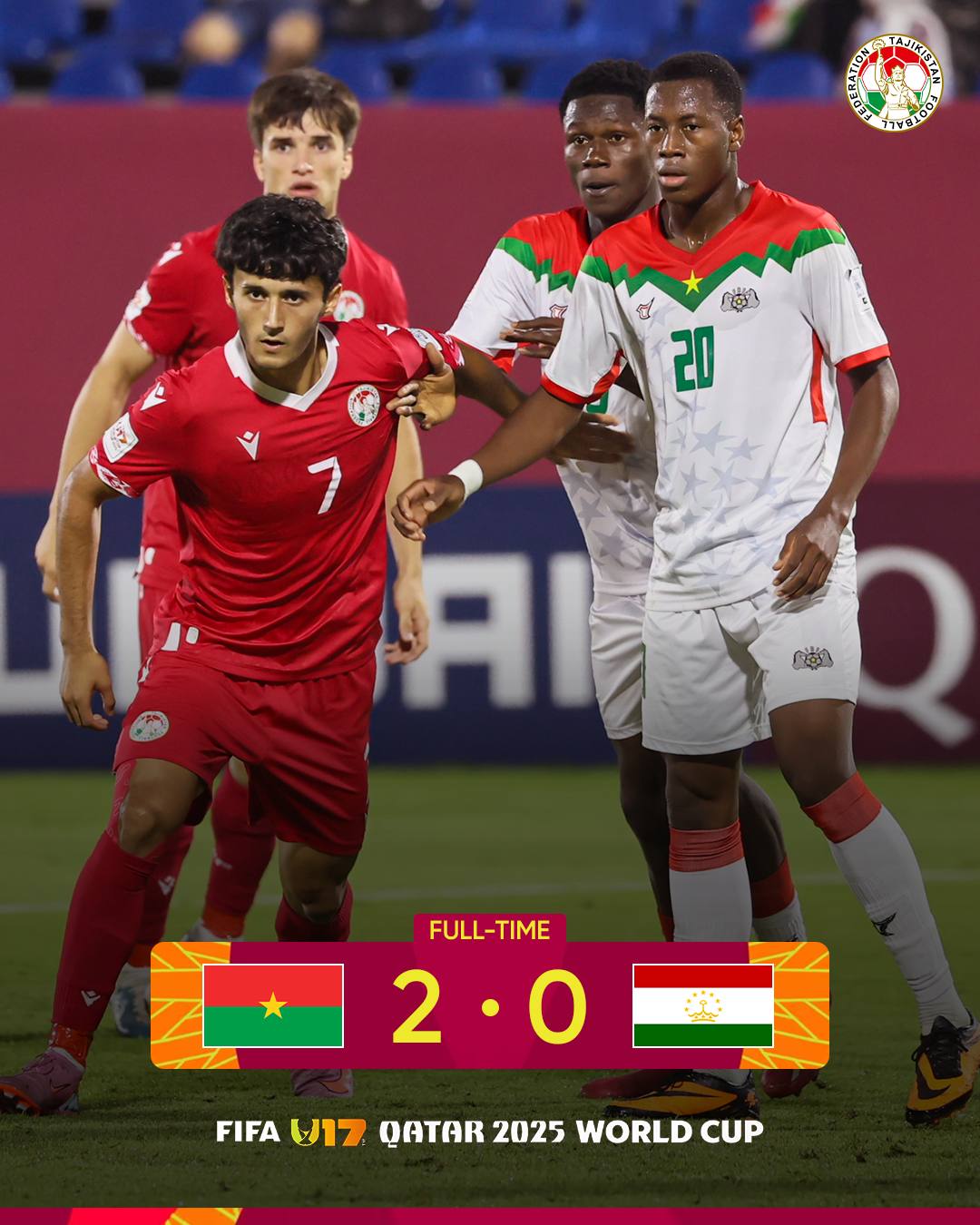 أنهى منتخب طاجيكستان تحت 17 سنة مشاركته في بطولة كأس العالم المقامة في قطر.