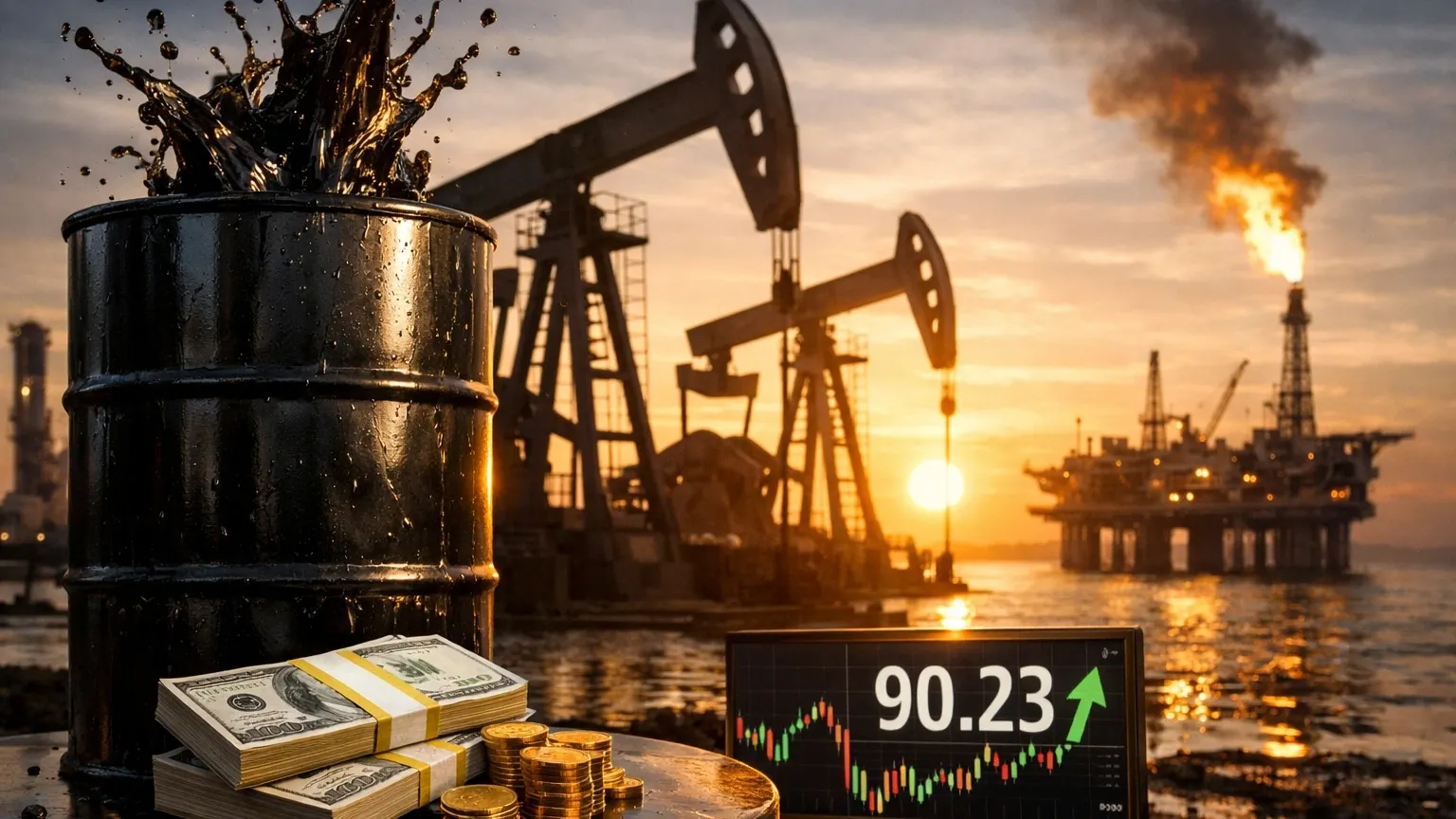 تجاوزت أسعار خام برنت 92 دولارًا للبرميل.