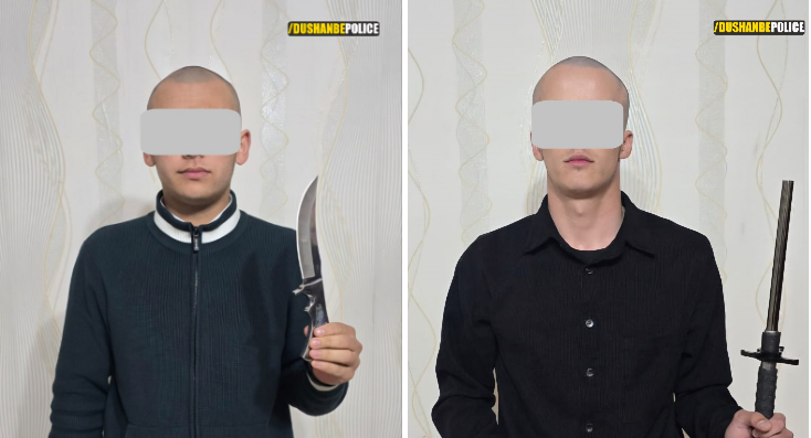 تم ضبط سكين ومضرب بيسبول بحوزة مراهقين خلال مداهمة في دوشانبي.