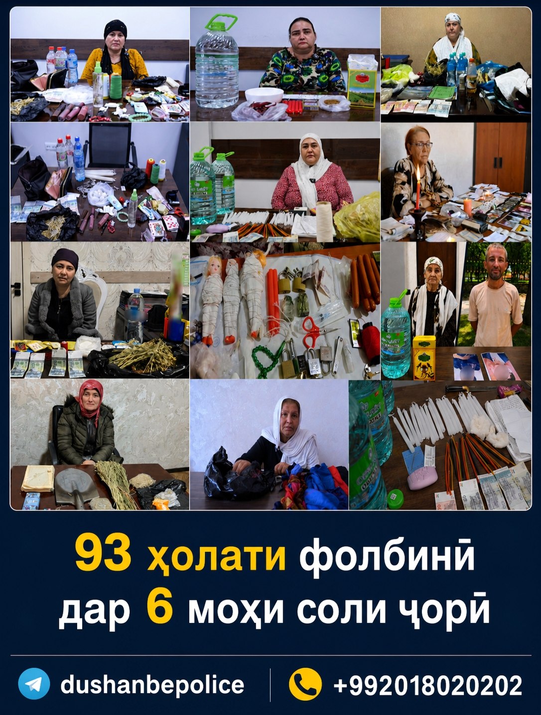 في دوشانبي، تم رصد 93 حالة من حالات التنجيم في ستة أشهر.
